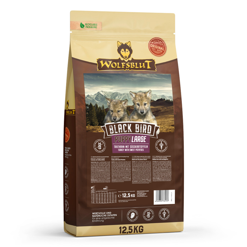 Wolfsblut Black Bird Large Breed Puppy - Truthahn mit Süßkartoffel