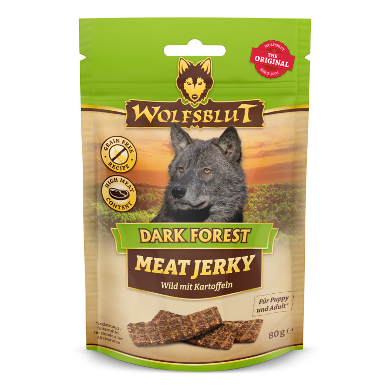 Wolfsblut Dark Forest Meat Jerkys - Wild mit Süßkartoffel