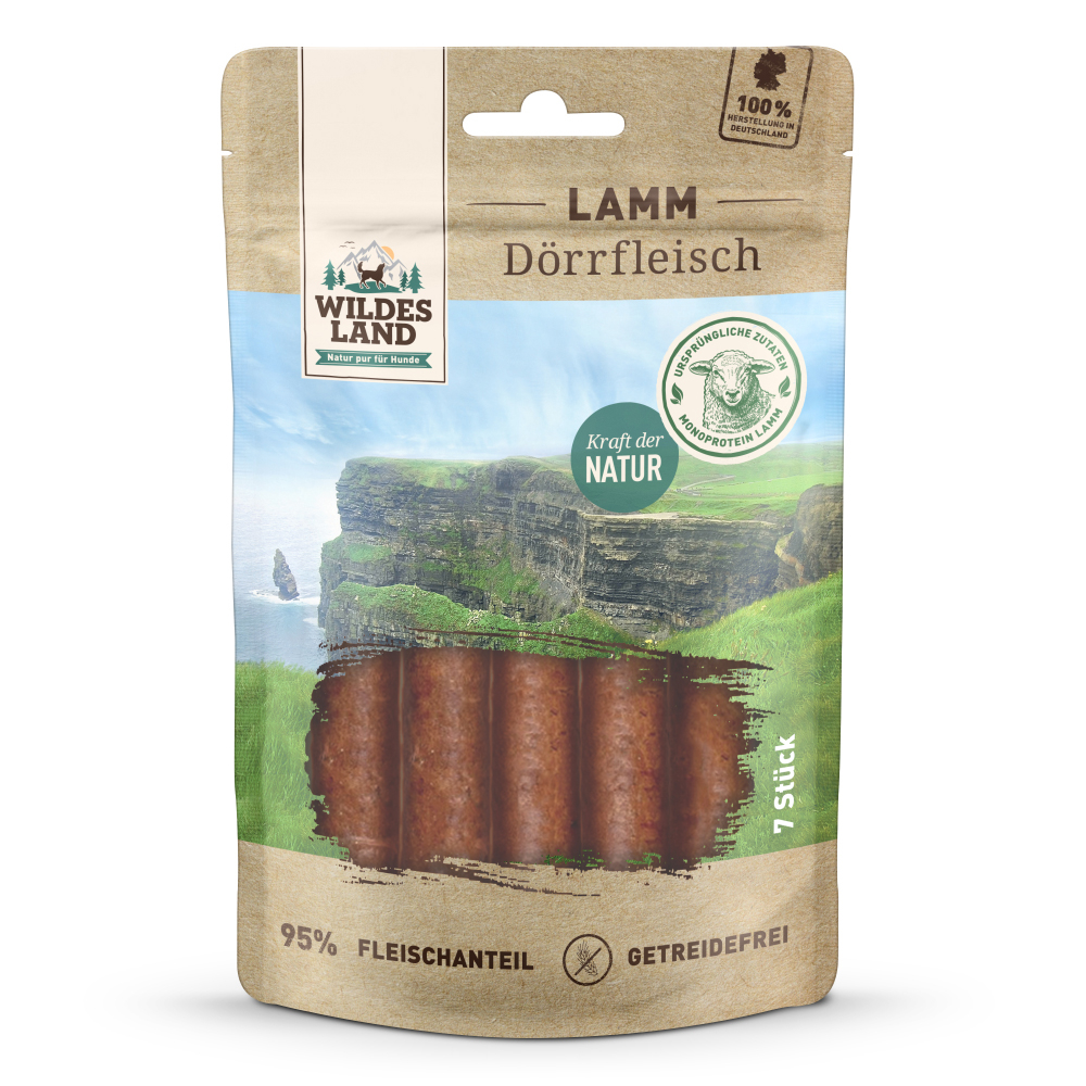 Wildes Land Lamm Dörrfleisch 3 Stk.