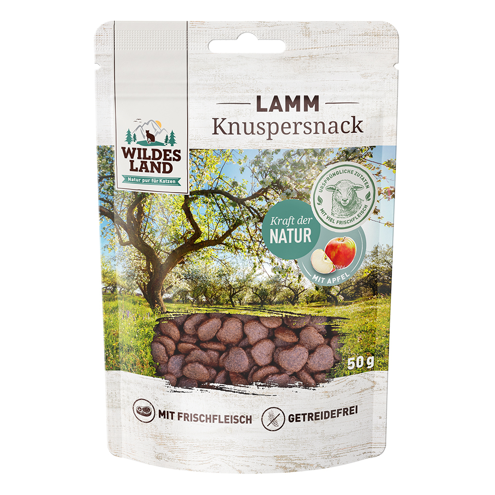 Wildes Land Knuspersnack Lamm mit Apfel