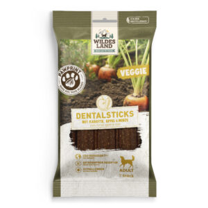 Wildes Land PawPrint Veggie | Dentalsticks mit Karotte, Apfel & Minze