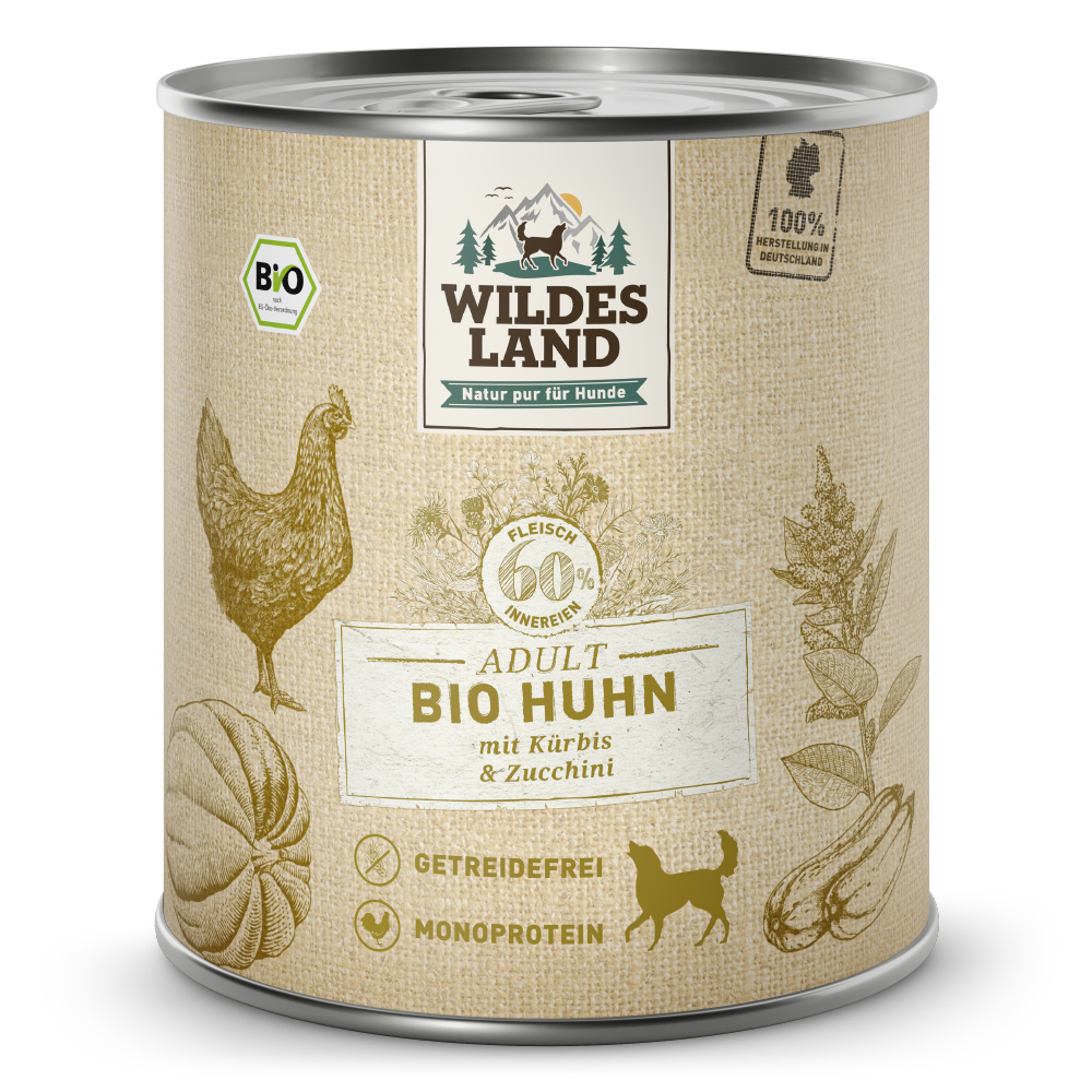 Wildes Land Bio Huhn mit Kürbis & Zucchini