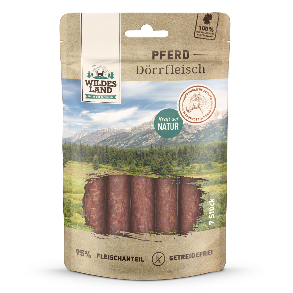 Wildes Land Pferde Dörrfleisch 7 Stk.