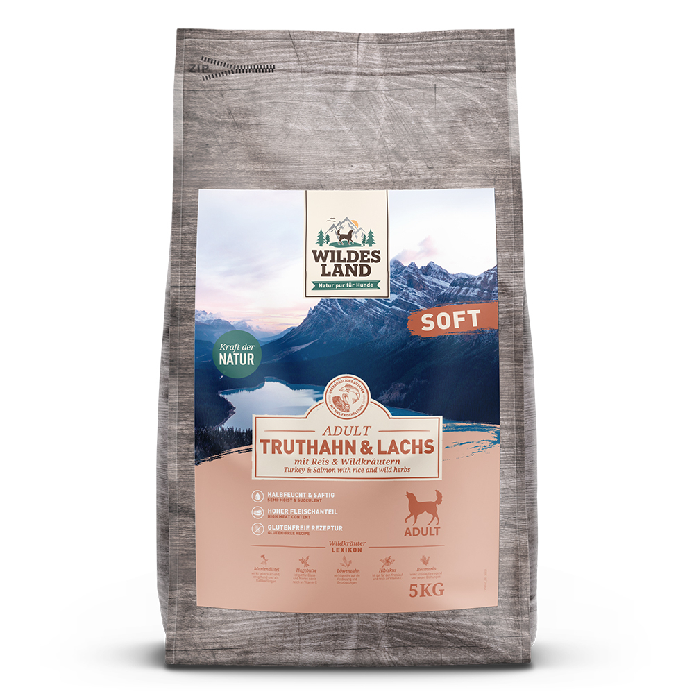 Wildes Land Truthahn und Lachs mit Reis Soft