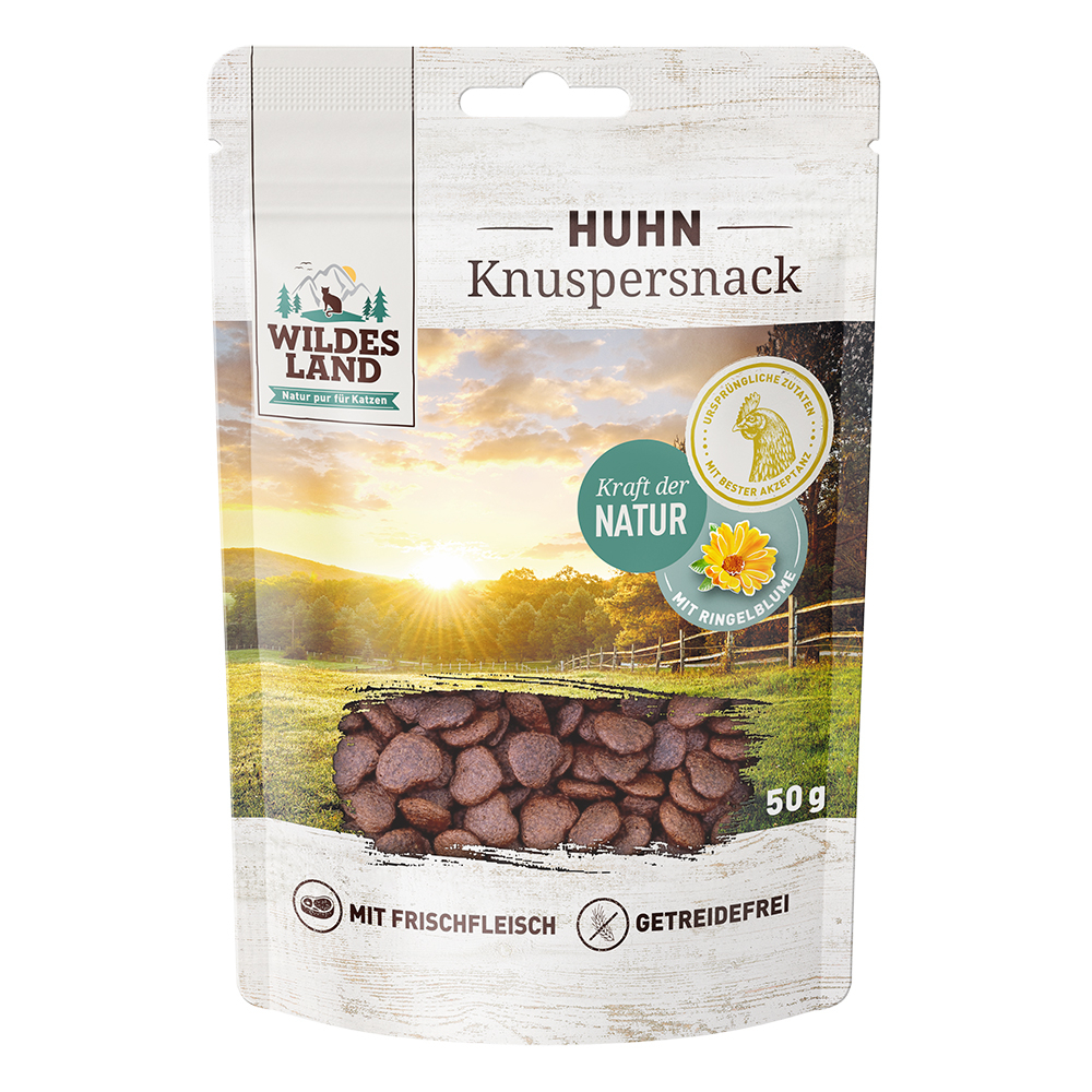 Wildes Land Knuspersnack Huhn mit Ringel.