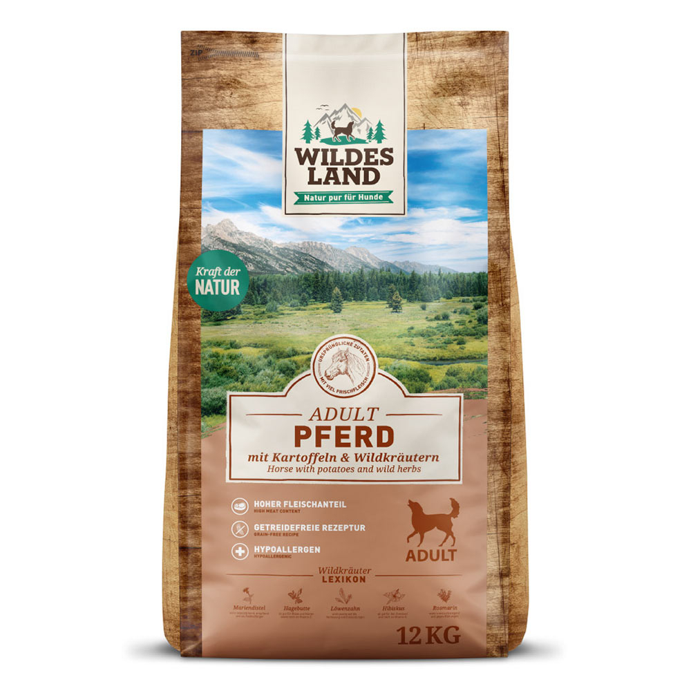 Wildes Land Classic Pferd mit Kartoffeln