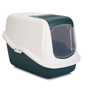 Savic Katzentoilette Nestor Dunkgrun/Weiß 56X39X39