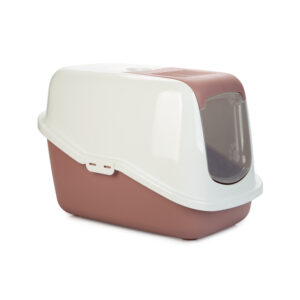 Savic Katzentoilette Nestor Rosa/Weiß 56X39X39