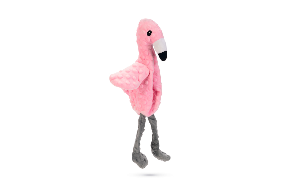 Beeztees Plüsch Spielzeug Flamingo Quak Rosa 40