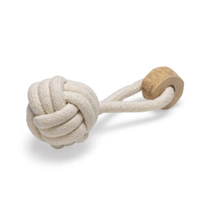 Beeztees Baumwolle Fliegender Ball M Beige 8X21
