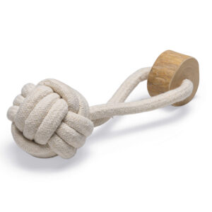 Beeztees Baumwolle Fliegender Ball L Beige 10X26