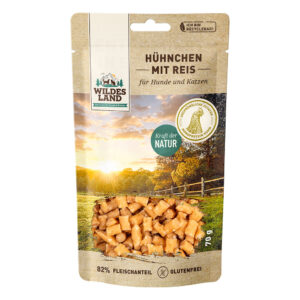 Wildes Land Reinfleischsnack Hühnchen mit Reis