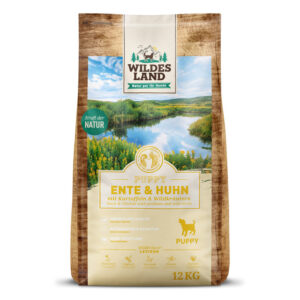 Wildes Land Puppy Ente und Huhn mit Kartoffeln